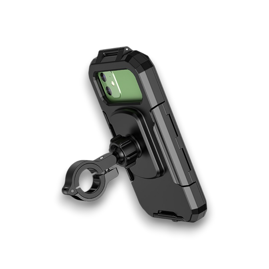 HOLDER  - SOPORTE DE CELULAR FULL IMPERMEABLE CON CARGADOR INALAMBRICO BRAZO CORTO