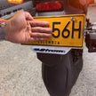 PORTA PLACA EN ACERO SUZUKI VSTROM