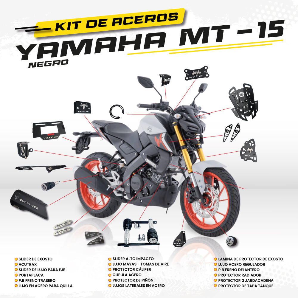 ARMADURA - KIT EN ACERO YAMAHA MT-15