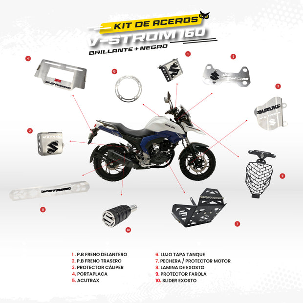 ARMADURA - KIT EN ACERO SUZUKI VSTROM 160