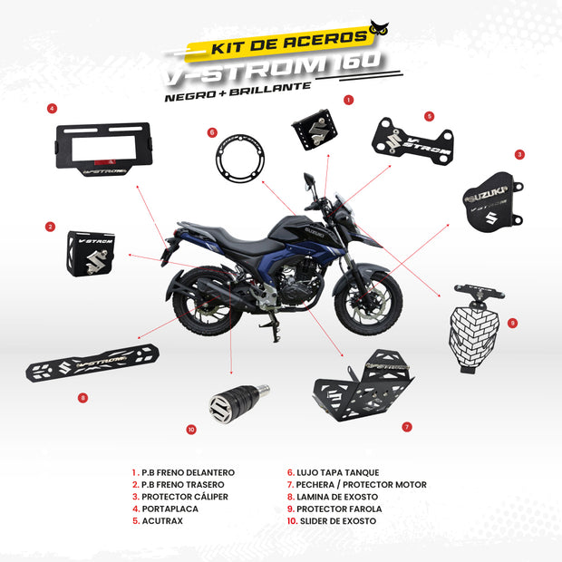 ARMADURA - KIT EN ACERO SUZUKI VSTROM 160