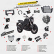 ARMADURA - KIT EN ACERO BAJAJ DOMINAR 400 UG