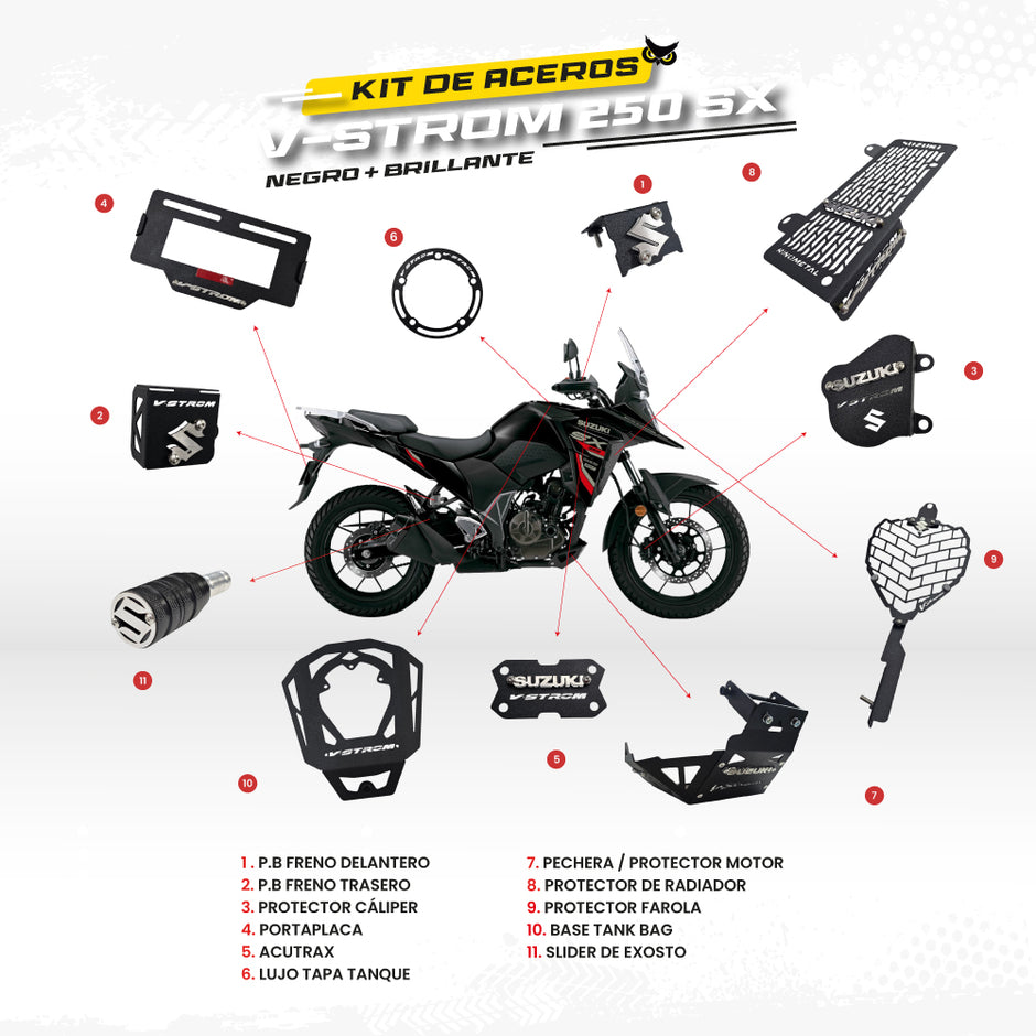 ARMADURA - KIT EN ACERO SUZUKI VSTROM 250 SX