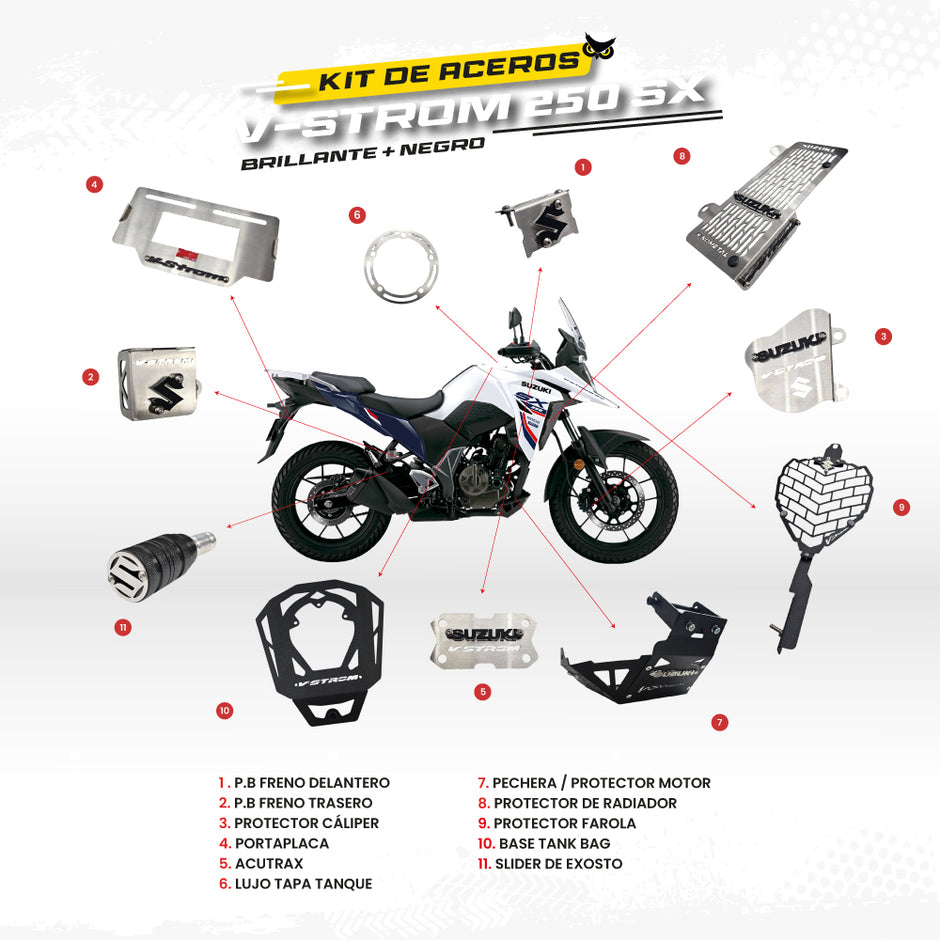 ARMADURA - KIT EN ACERO SUZUKI VSTROM 250 SX