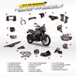 ARMADURA - KIT EN ACERO BAJAJ PULSAR NS 200 UG - 2 (CON BARRAS INVERTIDAS)