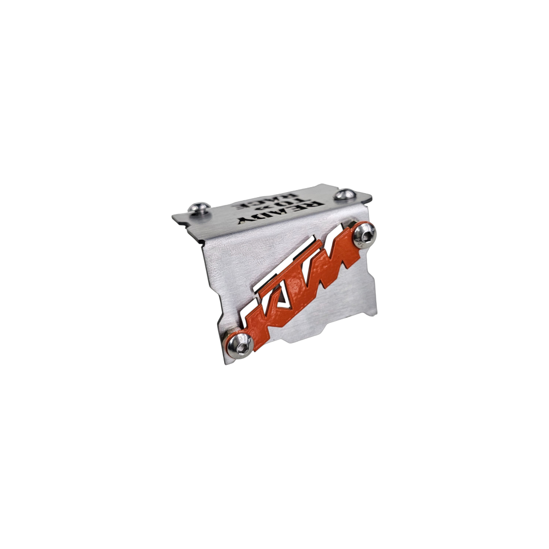 PROTECTOR DE BOMBA O DEPOSITO DE LIQUIDO DE FRENO DELANTERO EN ACERO KTM DUKE 200/390 G1 - KTM DUKE 200/250/390 NG