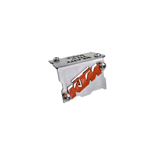 PROTECTOR DE BOMBA O DEPOSITO DE LIQUIDO DE FRENO DELANTERO EN ACERO KTM DUKE 200/390 G1 - KTM DUKE 200/250/390 NG