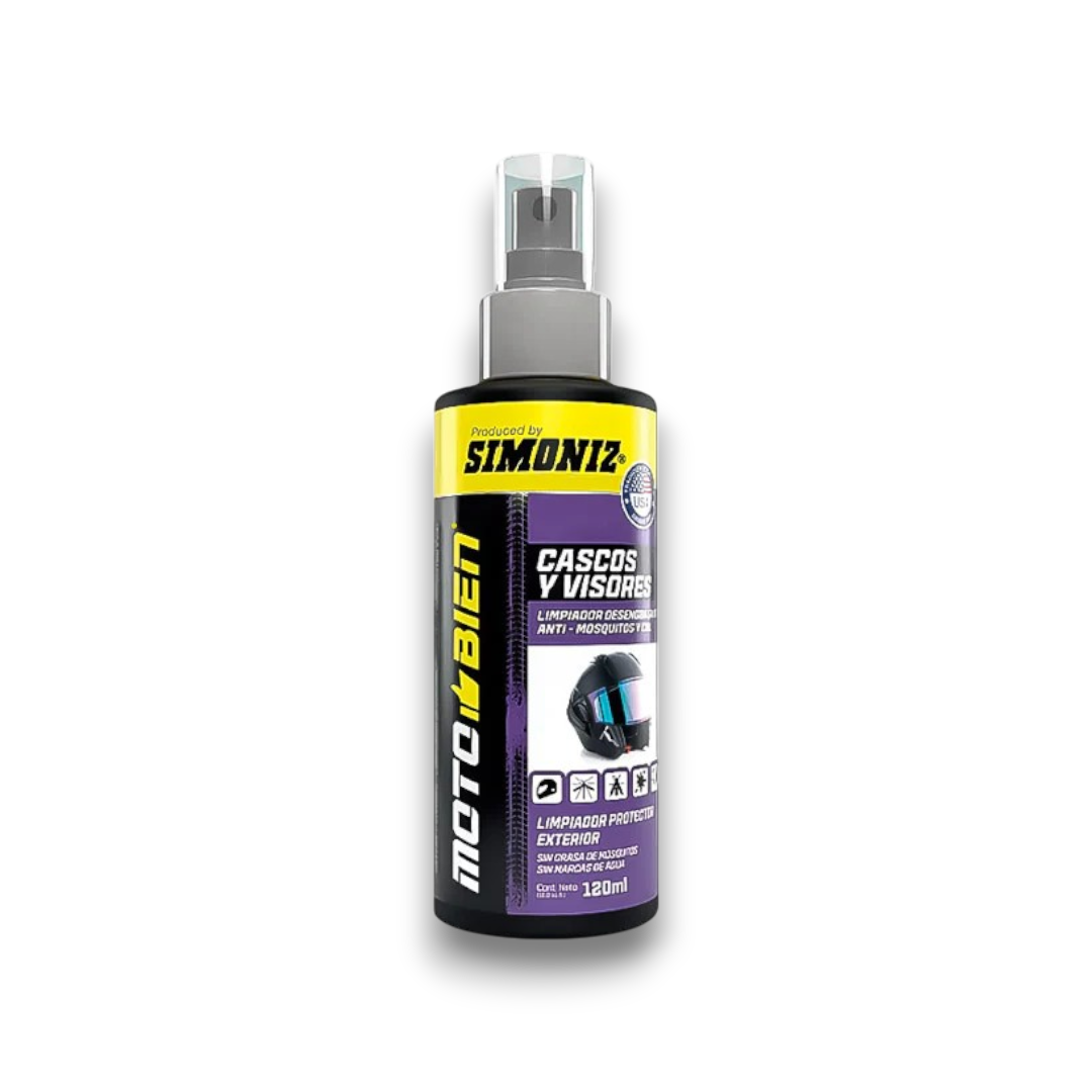 LIMPIADOR DESENGRASANTE DE CASCOS Y VISORES LIMPIOS SIMONIZ
