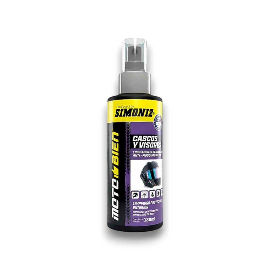 LIMPIADOR DESENGRASANTE DE CASCOS Y VISORES LIMPIOS SIMONIZ