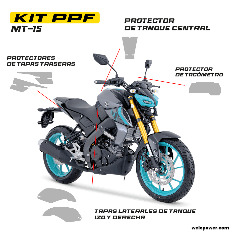 KIT PPF FP YAMAHA MT-15