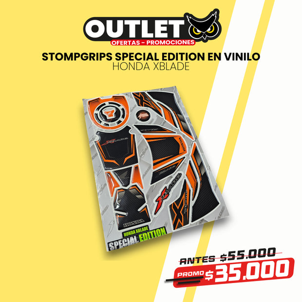 KIT VINILO TIPO STOMPGRIPS SPECIAL EDITION HONDA XBLADE 160
