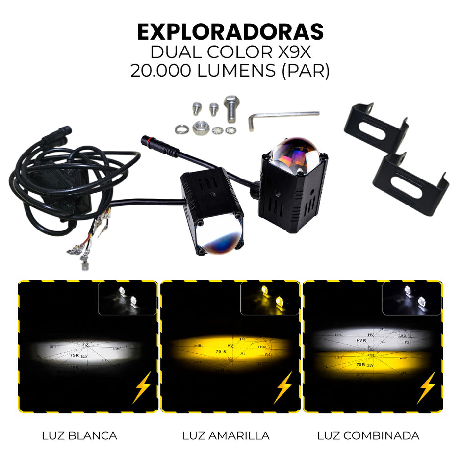 PAR EXPLORADORAS DUAL COLOR X9X