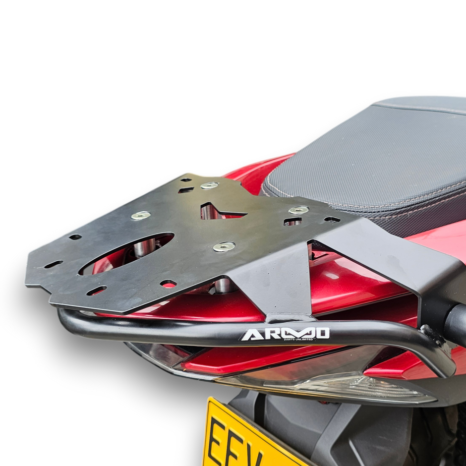 DEFENSAS CON SLIDERS ARMO DELANTERO Y TRASERO + BASE PARRILLA HONDA PCX - PCX 2.0