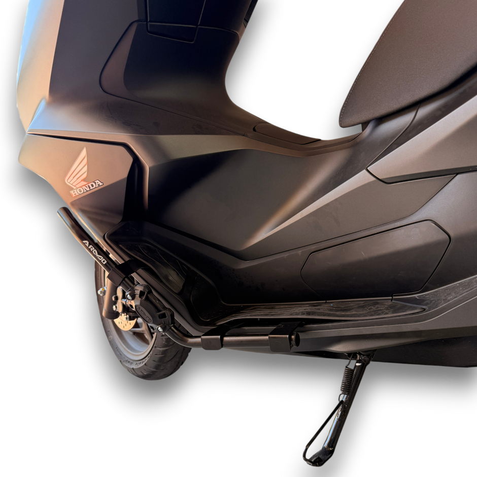 DEFENSAS CON SLIDERS ARMO DELANTERO Y TRASERO + BASE PARRILLA HONDA PCX - PCX 2.0