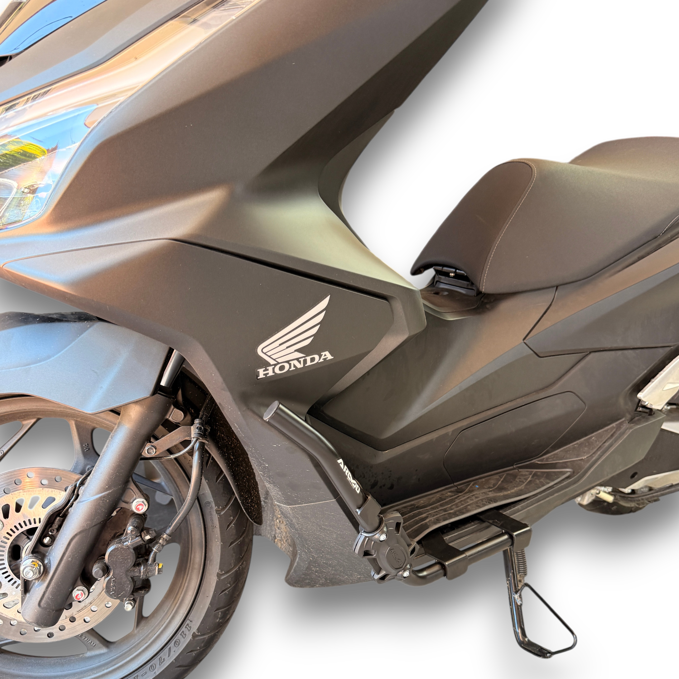 DEFENSAS CON SLIDERS ARMO DELANTERO Y TRASERO + BASE PARRILLA HONDA PCX - PCX 2.0