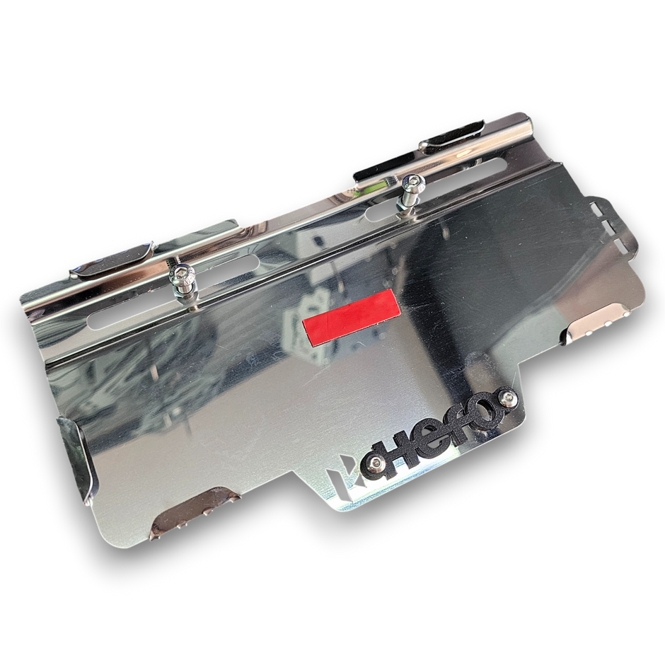 PORTA PLACA EN ACERO HERO SIN PERFORAR