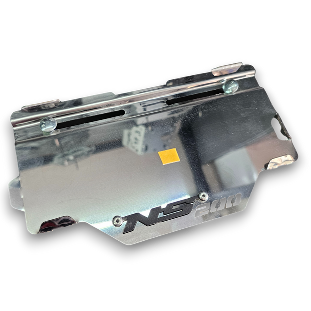 PORTA PLACA EN ACERO SIN PERFORAR NS 200 (SIN ROBA LUZ)