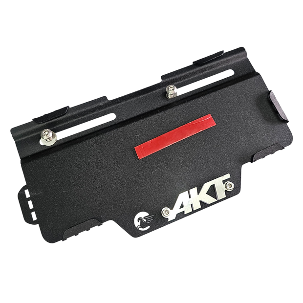 PORTA PLACA EN ACERO AKT SIN PERFORAR