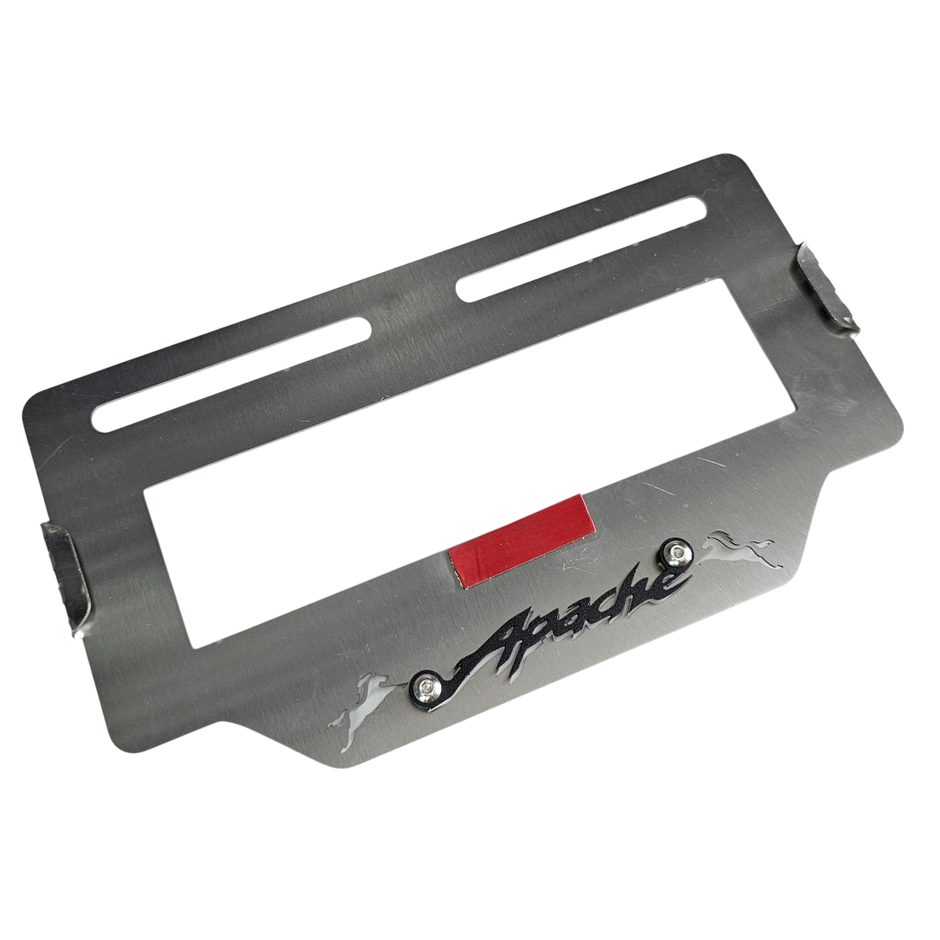 PORTA PLACA EN ACERO TVS APACHE 160/180 2V - TVS APACHE 160/200 4V