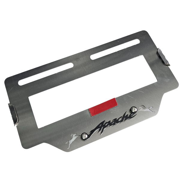 PORTA PLACA EN ACERO TVS APACHE 160/180 2V - TVS APACHE 160/200 4V