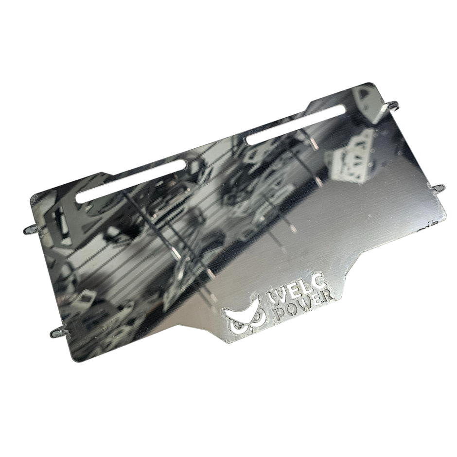 PORTA PLACA EN ACERO LOGO BUHO (SIN RELIEVE)