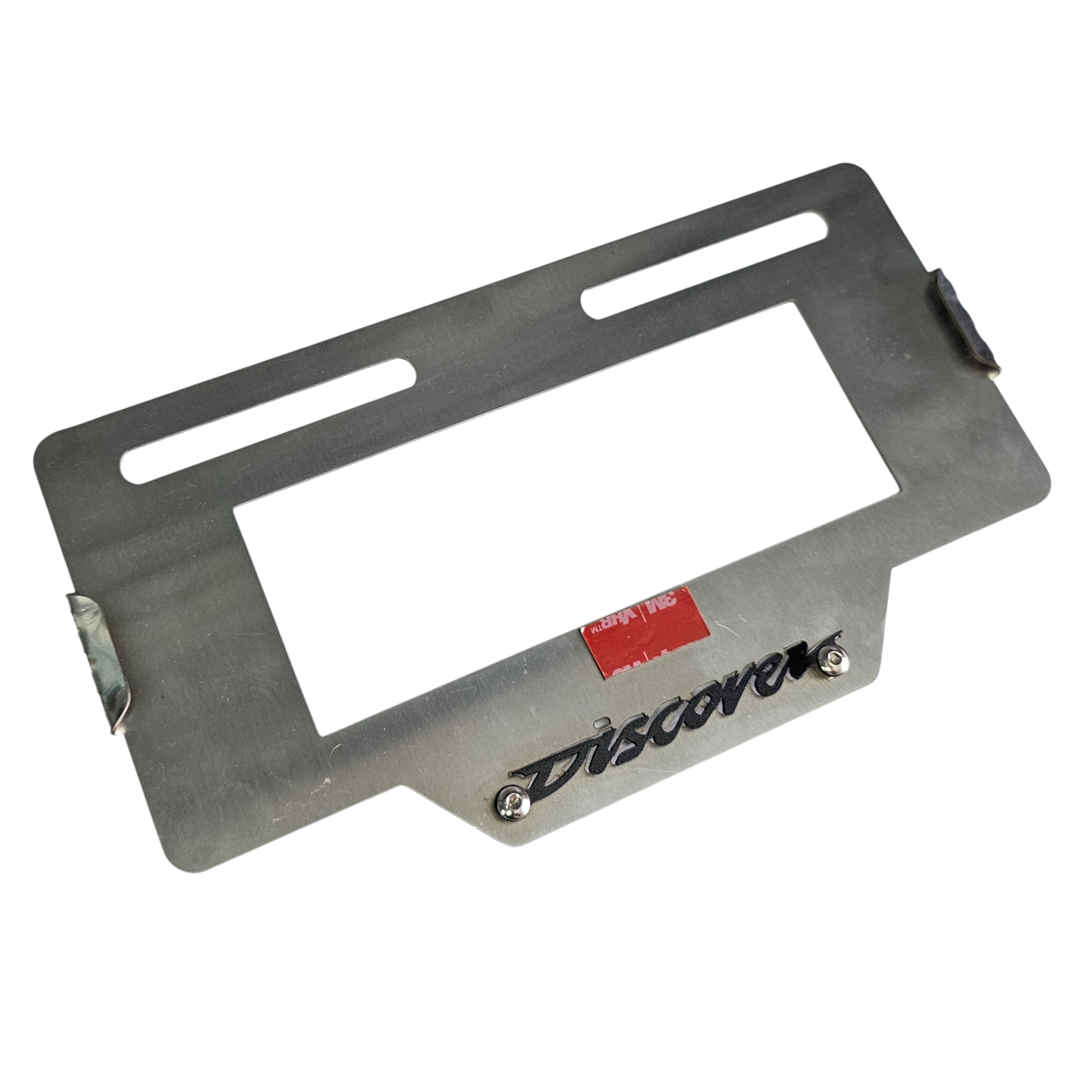 PORTA PLACA EN ACERO DISCOVER