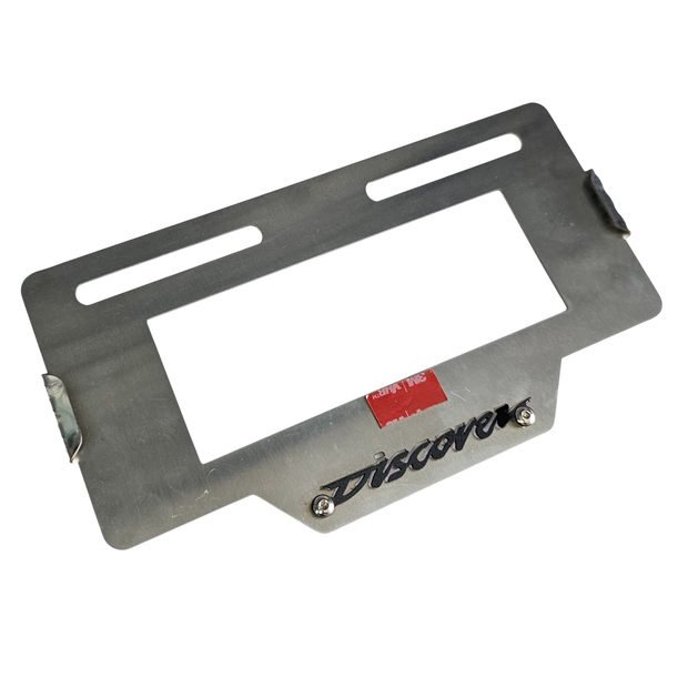 PORTA PLACA EN ACERO DISCOVER