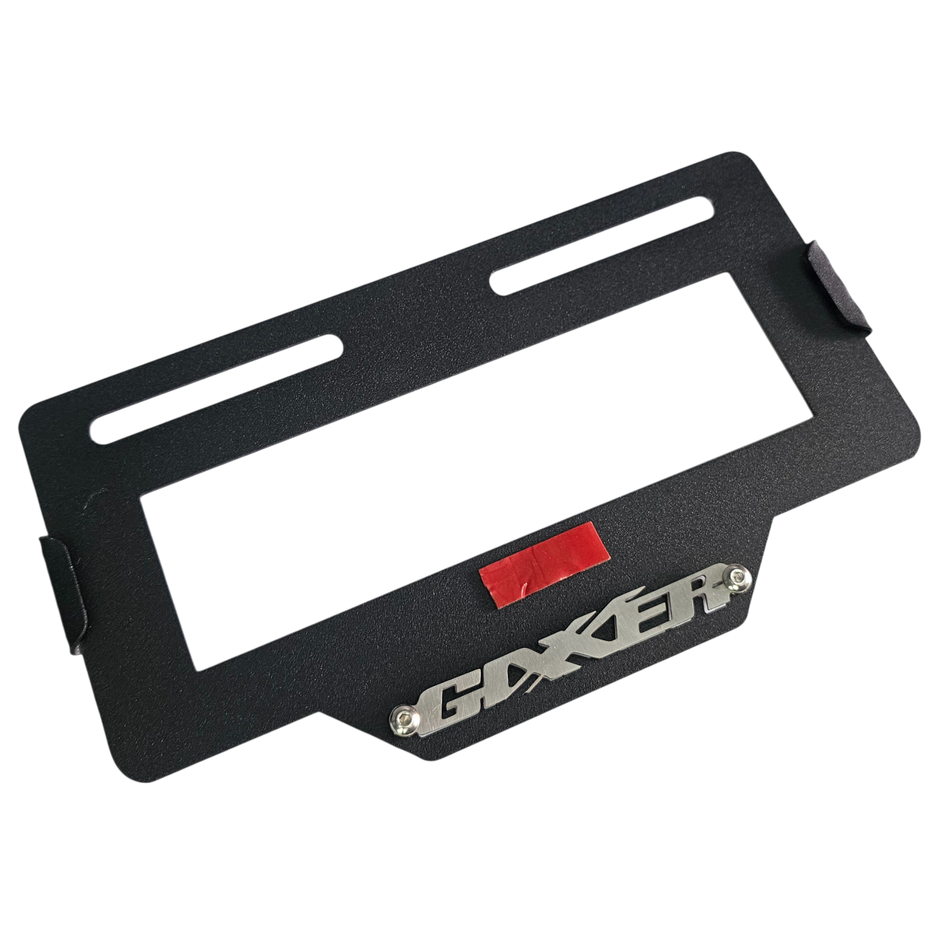 PORTA PLACA EN ACERO SUZUKI GIXXER