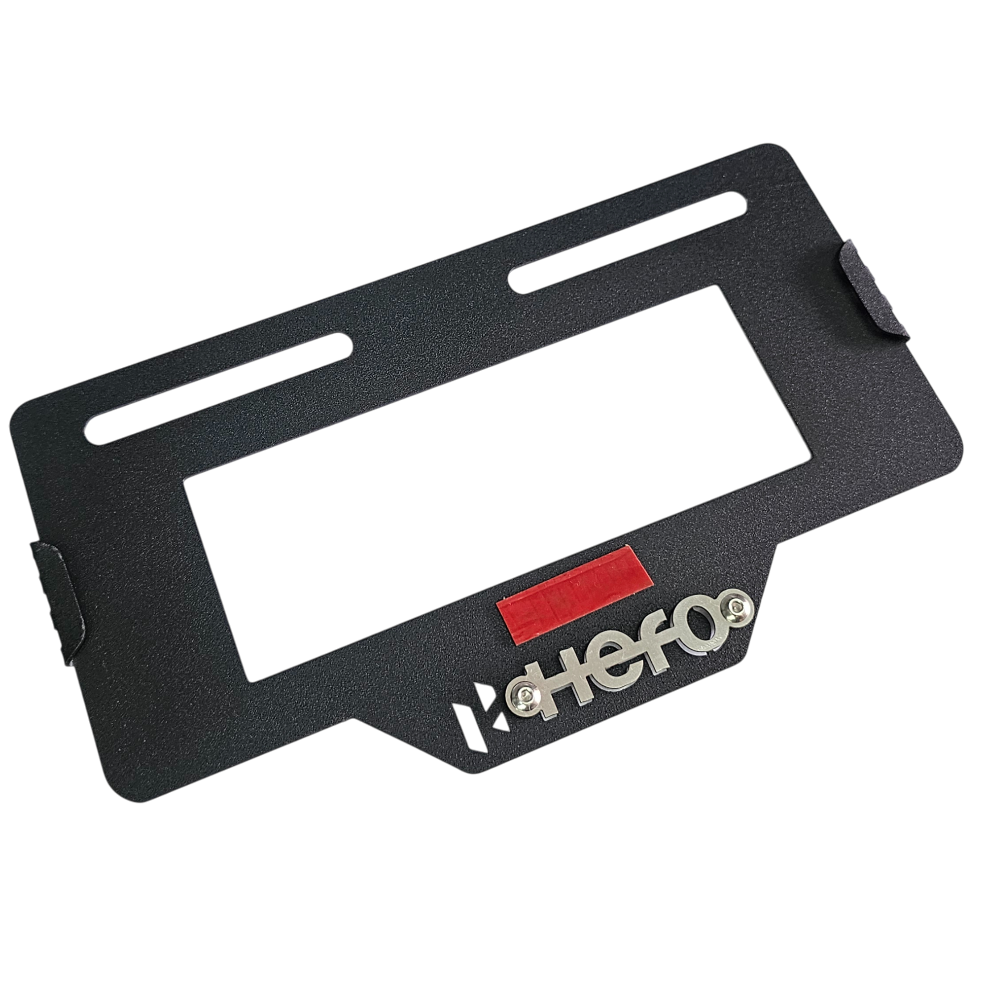 PORTA PLACA EN ACERO HERO