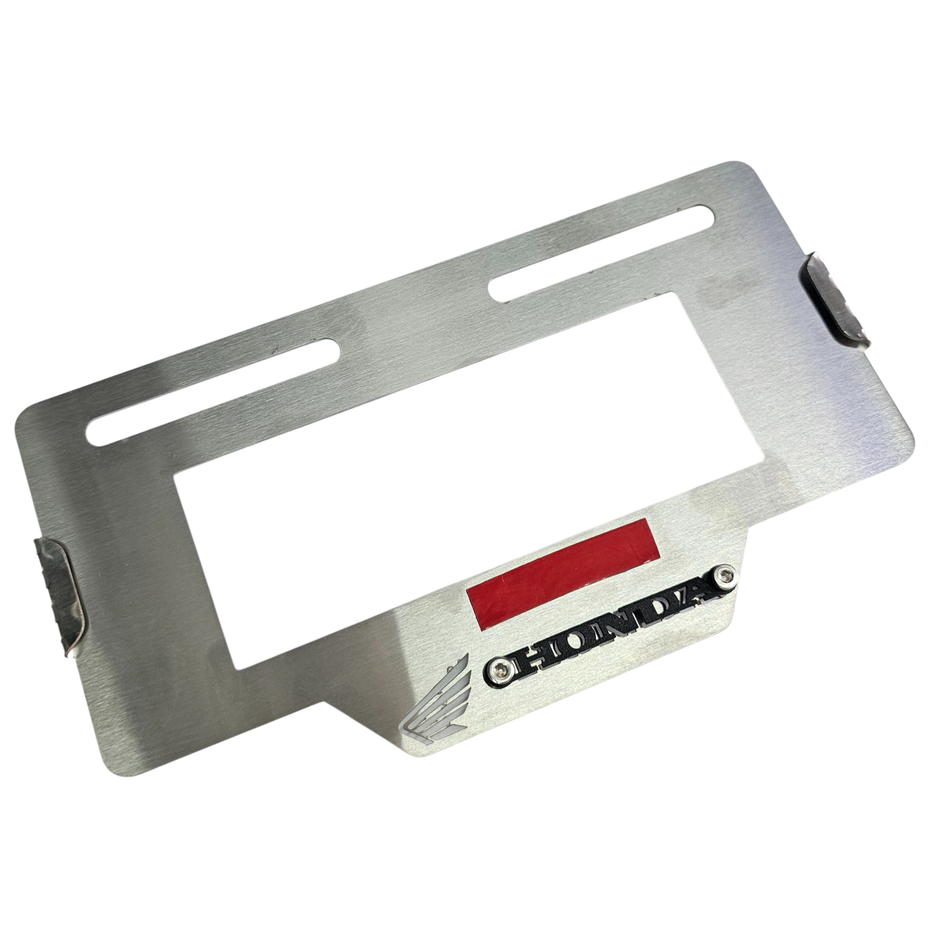 PORTA PLACA EN ACERO HONDA