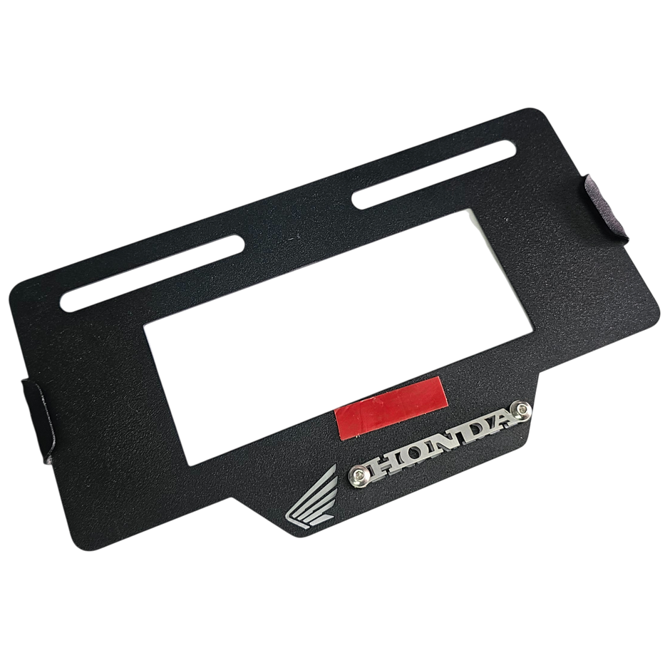 PORTA PLACA EN ACERO HONDA