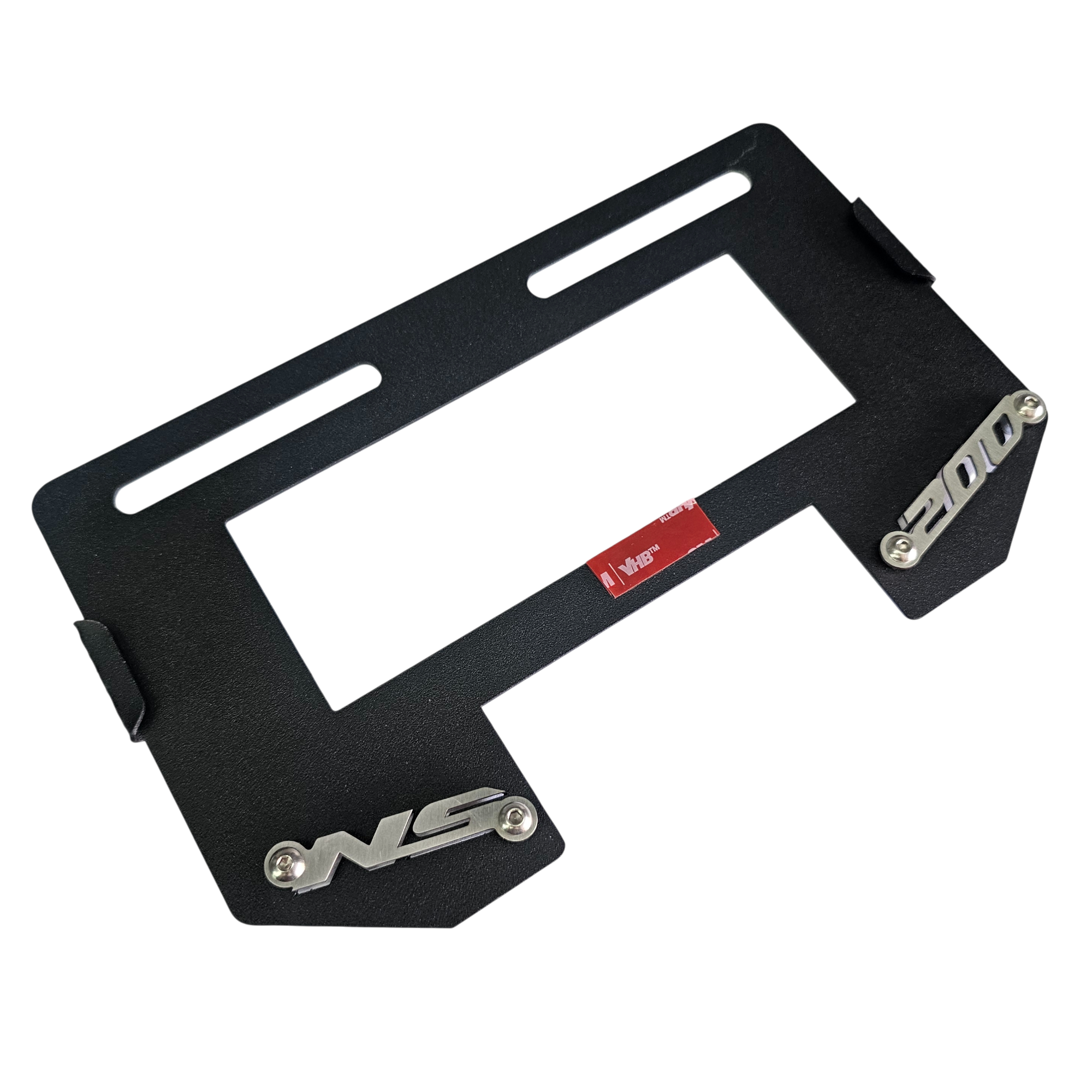 PORTA PLACA EN ACERO PULSAR NS 200 (CON ESPACIO PARA ROBALUZ)