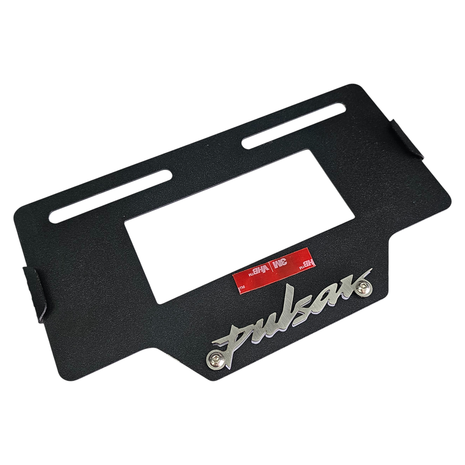 PORTA PLACA EN ACERO PULSAR