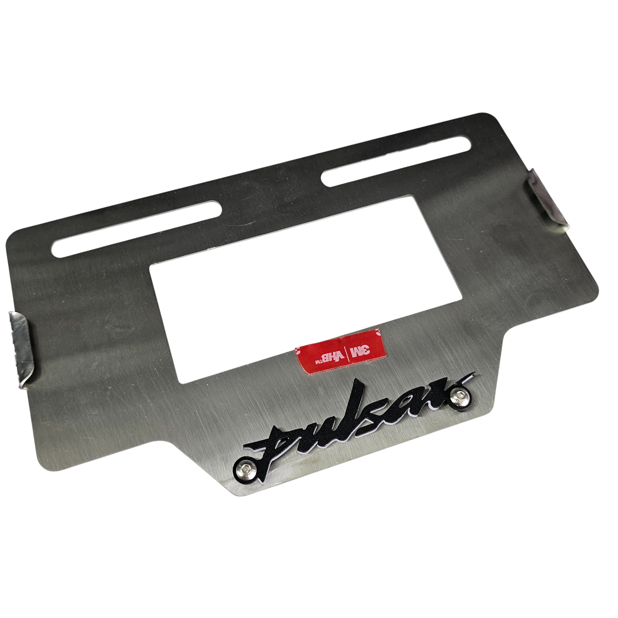 PORTA PLACA EN ACERO PULSAR