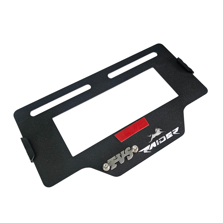 PORTA PLACA EN ACERO TVS RAIDER