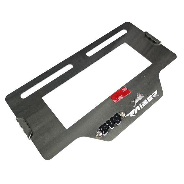 PORTA PLACA EN ACERO TVS RAIDER