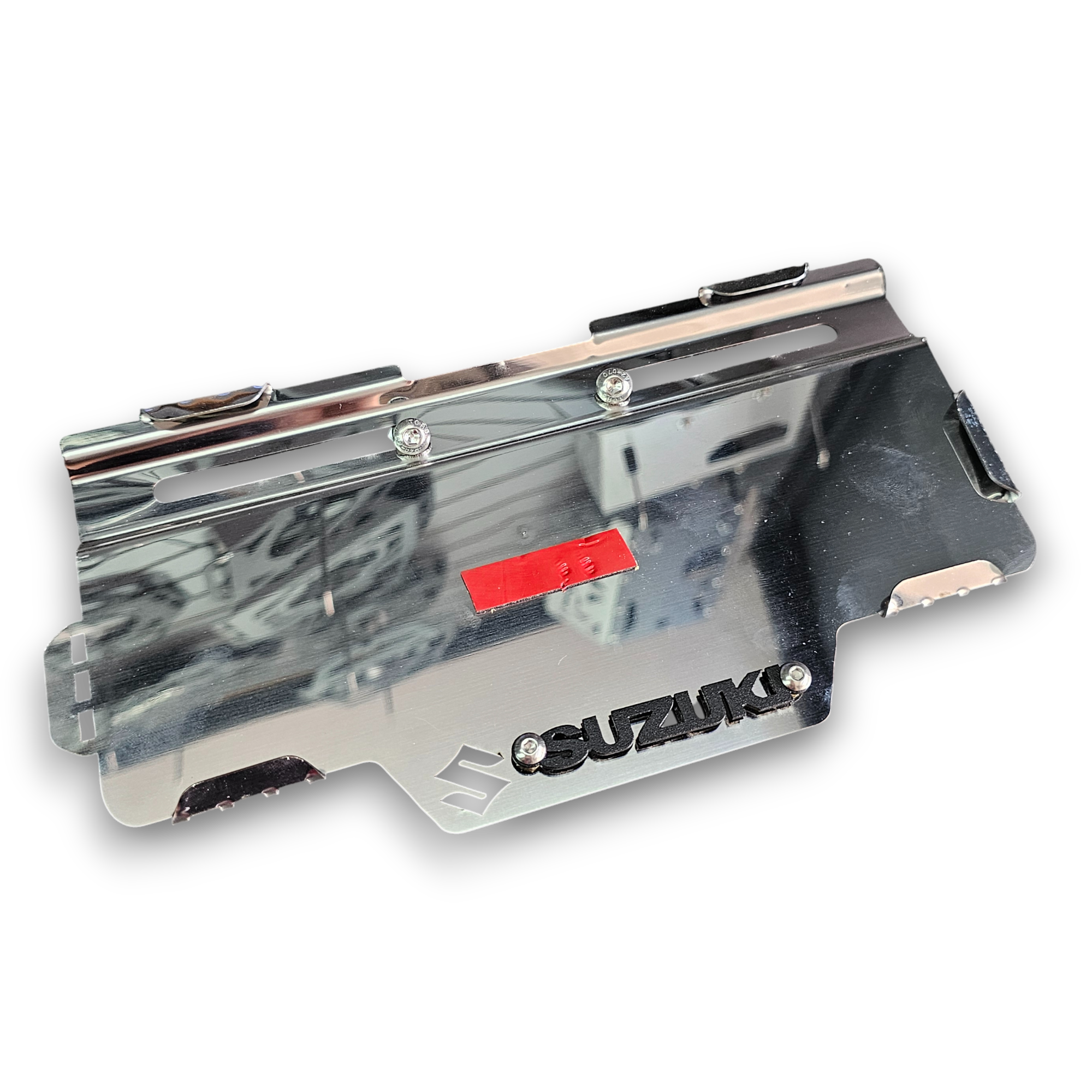 PORTA PLACA EN ACERO SIN PERFORAR SUZUKI
