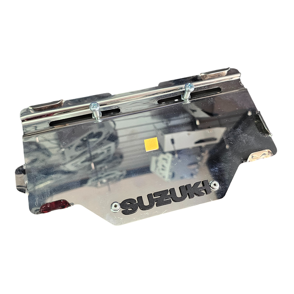 PORTA PLACA EN ACERO SIN PERFORAR SUZUKI