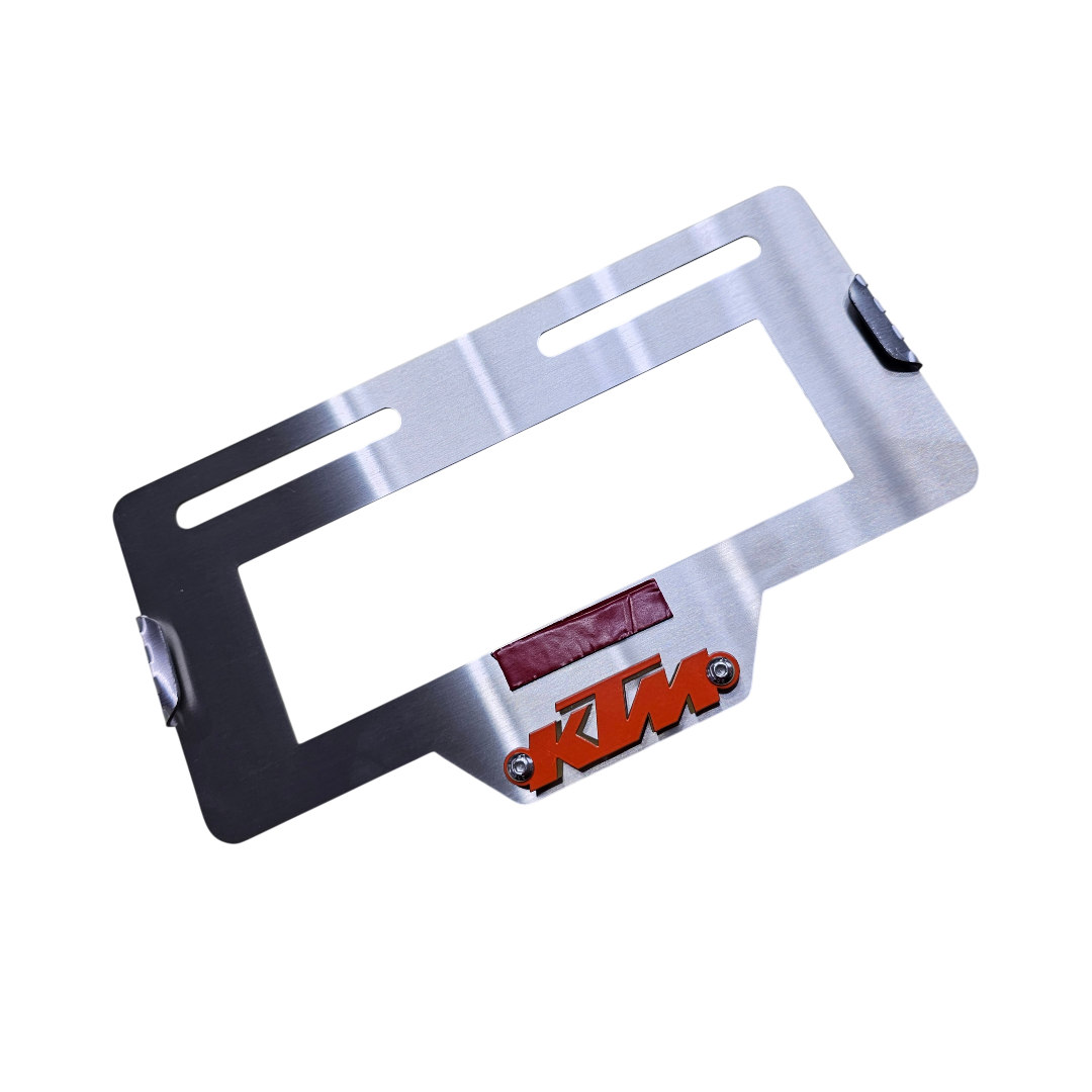 PORTA PLACA EN ACERO KTM