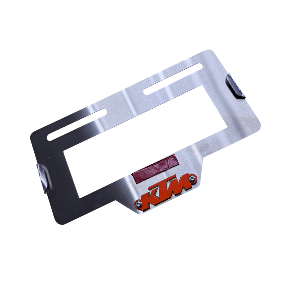PORTA PLACA EN ACERO KTM