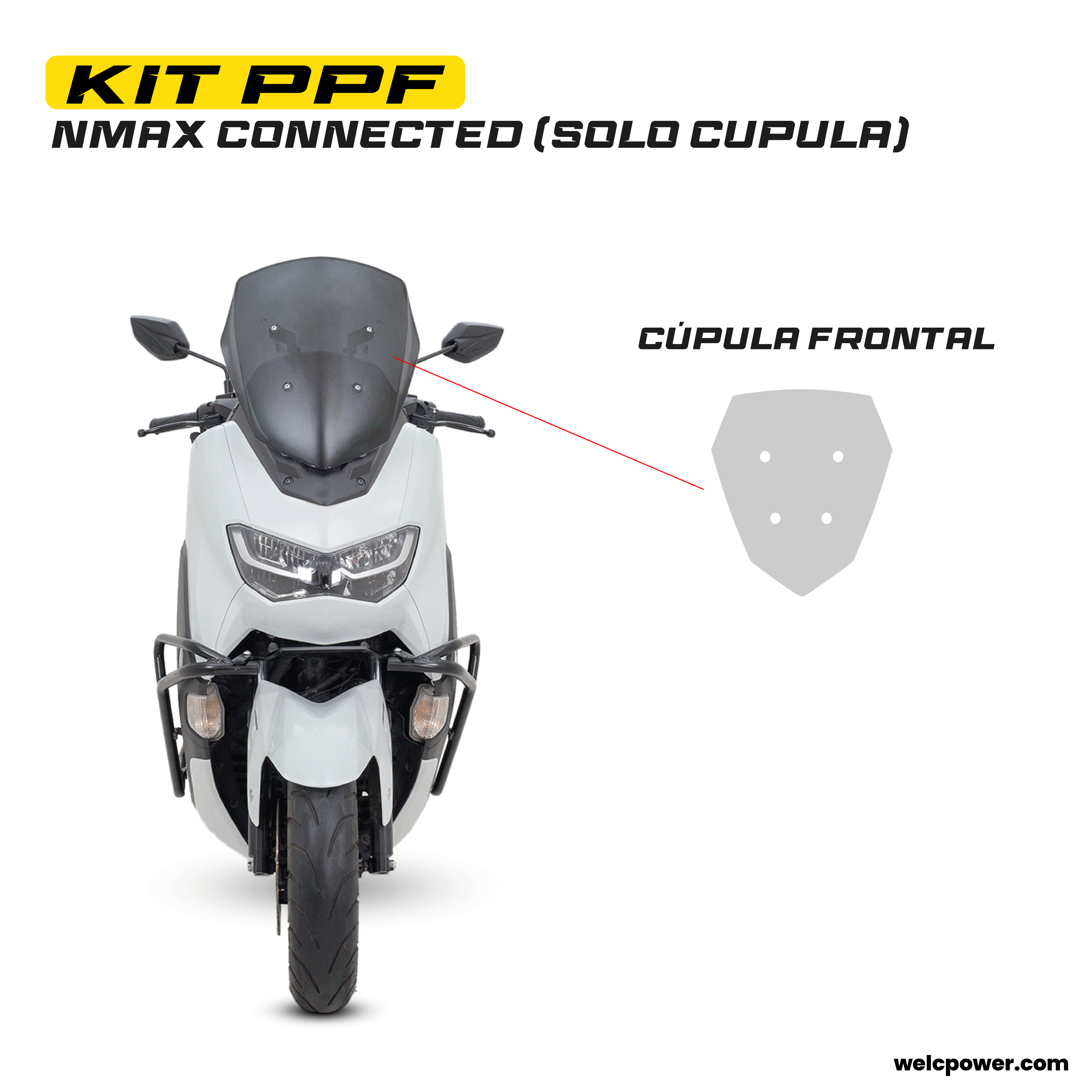 KIT PPF FP YAMAHA NMAX CONNECTED (SOLO CUPULA)