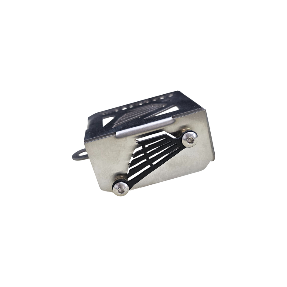 PROTECTOR DE BOMBA O DEPOSITO DE LIQUIDO DE FRENO TRASERO EN ACERO HONDA ALAS XR 190L 2.0 ABS - NX 190 - XRE 190 - CB 190R 2.0 - CB300F