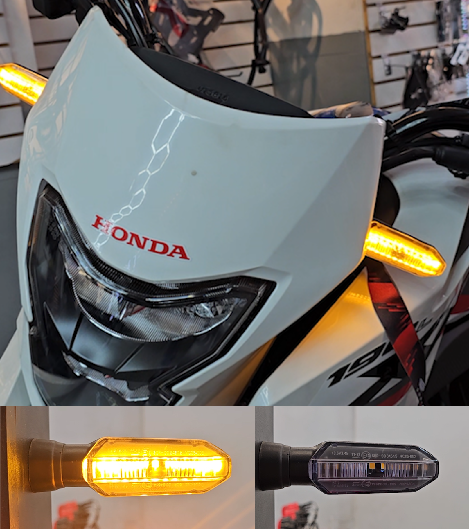 PAR DE DIRECCIONALES TIPO HONDA XRE 300 (FUNCIÓN DE BARRIDO)