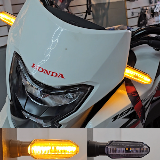 PAR DE DIRECCIONALES TIPO HONDA XRE 300 (FUNCIÓN FIJA)