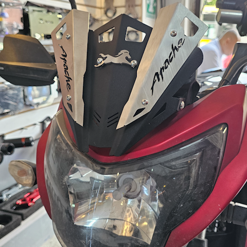 CUPULA EN ACERO TVS APACHE 160/200 4V CACHOS