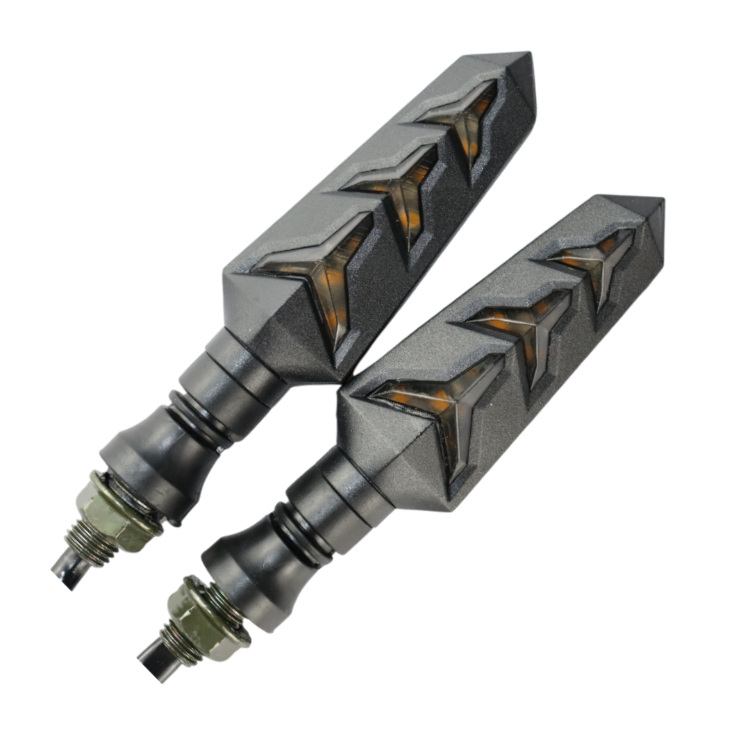 PAR DE DIRECCIONALES DE BARRIDO TIPO FLECHA O NEGRA CON STOP ZXD-09