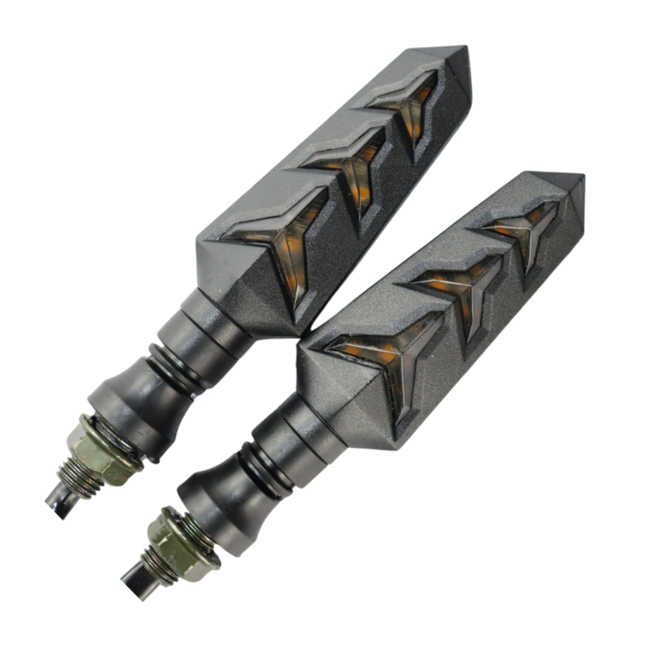 PAR DE DIRECCIONALES DE BARRIDO TIPO FLECHA O NEGRA CON STOP ZXD-09