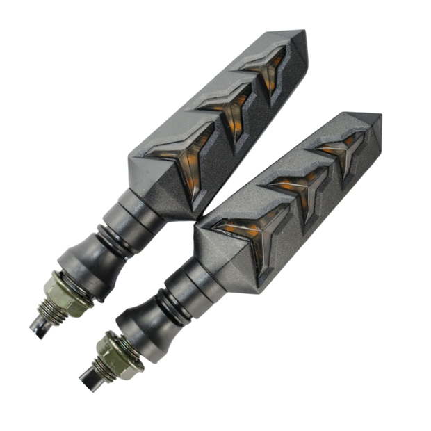 PAR DE DIRECCIONALES DE BARRIDO TIPO FLECHA O NEGRA CON STOP ZXD-09