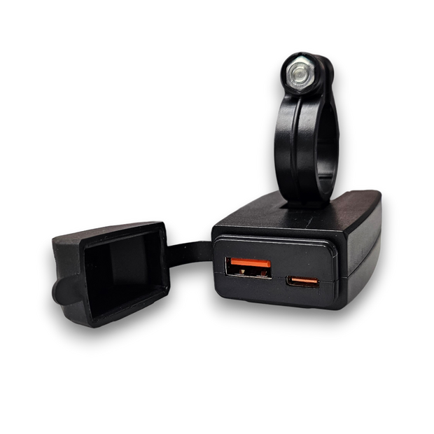CARGADOR USB+USB TIPO C SUPER 35W NEGRO ECO