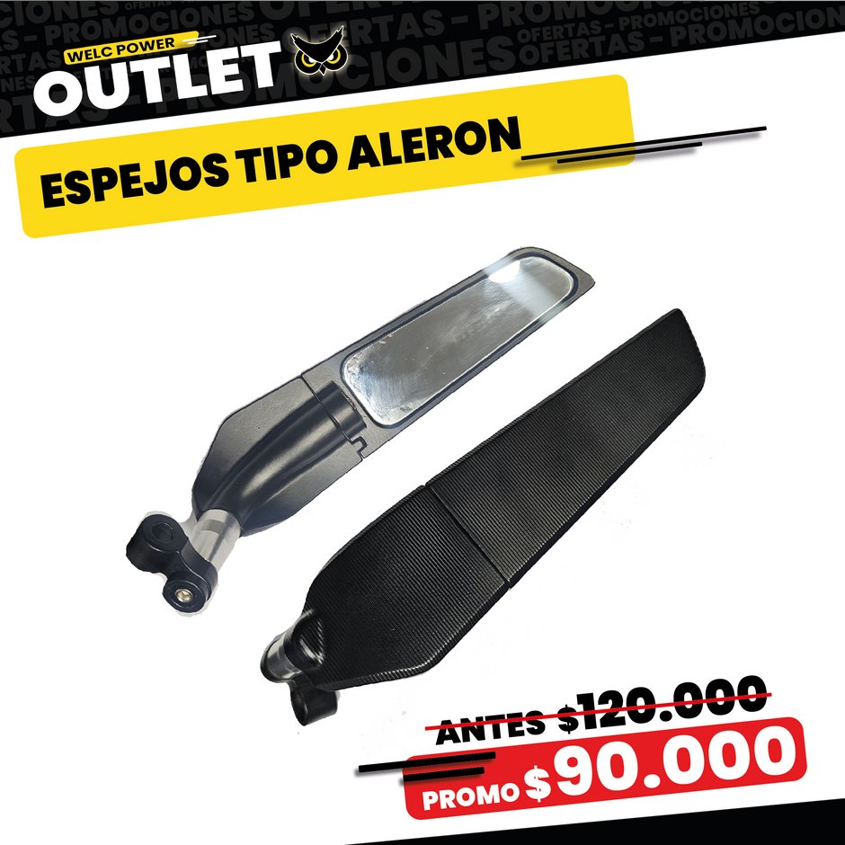 PAR ESPEJOS TIPO ALERON
